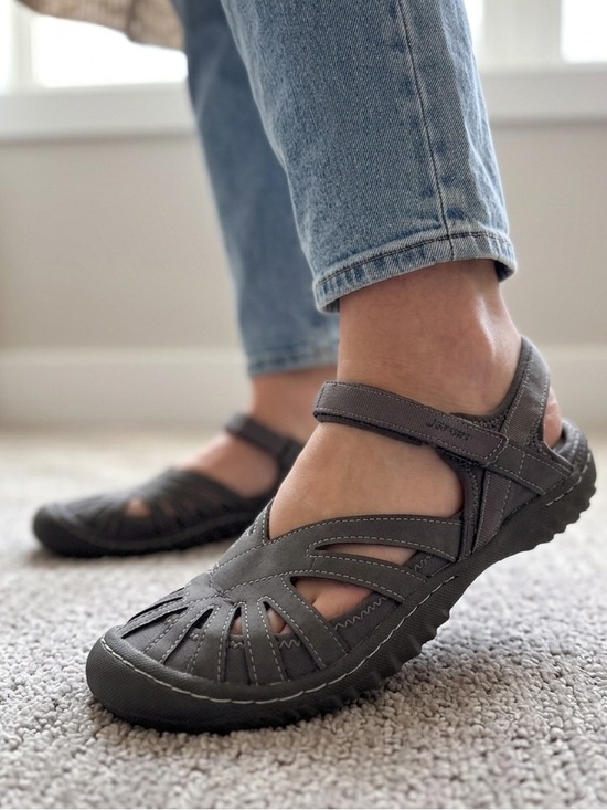 J Sport by Jambu Shoes - JSport by Jambu All Terra Traction Gray Sandals Size: 7.5